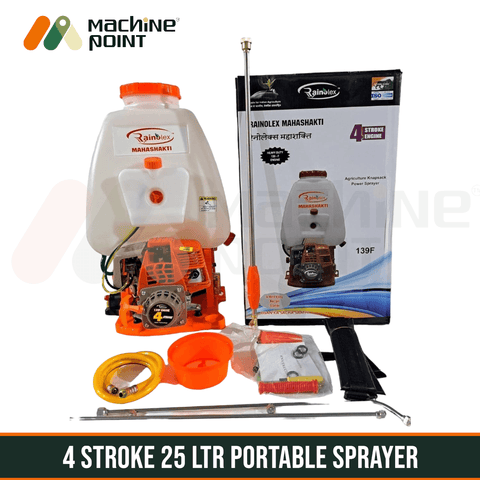 4 STROKE PETROL ENGINE PORTABLE SPRAYER RAINOLEX MAHASHAKTI 25 LTR 139F - Machine Point