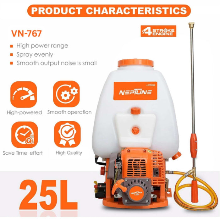 "Neptune VN-767 Backpack Sprayer with Low Emission 4-Stroke Engine"
