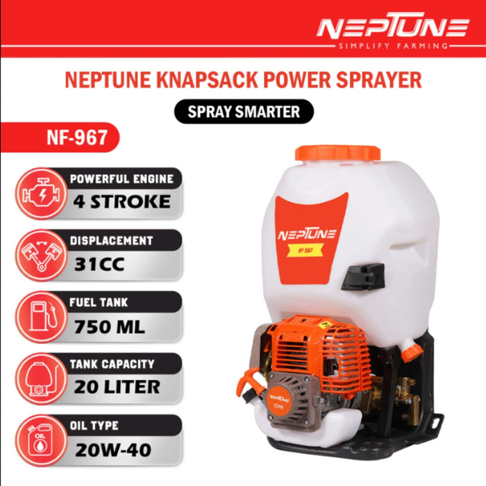 "Neptune NF-967 Backpack Sprayer with 1HP Engine"
