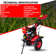 Heavy duty petrol power weeder SA-7000P ECO for inter cultivation and weed control