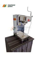 Side angle of Fafda Machine Small – export-quality model with motorized roller and safety switch.
