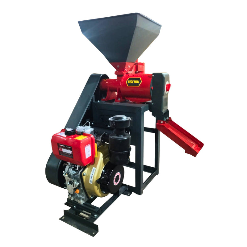 N70 rice mill with KAMA 192F diesel engine electric start commercial paddy milling machine