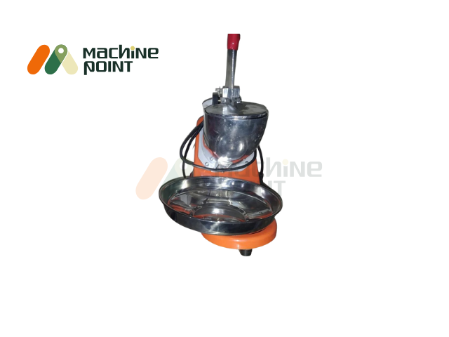 Ice Crusher Machine – Orange base variant with stainless steel top and bowl, suitable for commercial ice crushing needs.