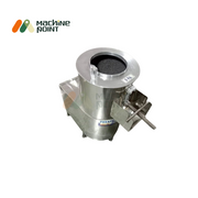 Industrial-grade machine with sturdy legs, discharge chute, and ergonomic operation panel.