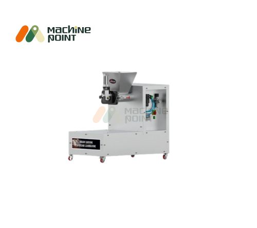  Side View of Double Warm Dough Ball Maker – Industrial Model
Fully automatic roti doughball machine with pneumatic system, hopper, and control switches.