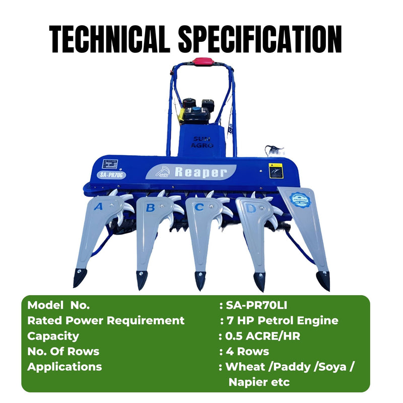 Compact walking type power reaper by Machine Point