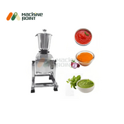 10 Ltr Tilting Mixer Machine shown with chutneys and pastes – perfect for making tomato, onion, and green chutney in bulk.