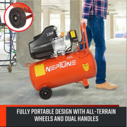 50-liter air compressor suitable for garage and home projects