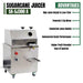 Compact electric sugarcane juice machine with stainless steel body design