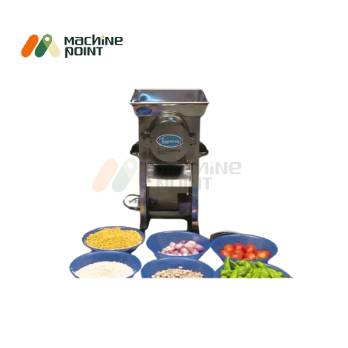 2 HP Gravy Machine – Front View with Raw Materials
High-performance gravy machine shown with grains, vegetables, and pulses, suitable for hotels and catering.
