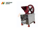 Hand Dry Fruit Chips Machine with motor – heavy-duty stainless steel body with red flywheel, designed for dry fruit slicing.
