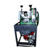 Commercial sugarcane juice extractor with petrol engine drive and belt pulley system