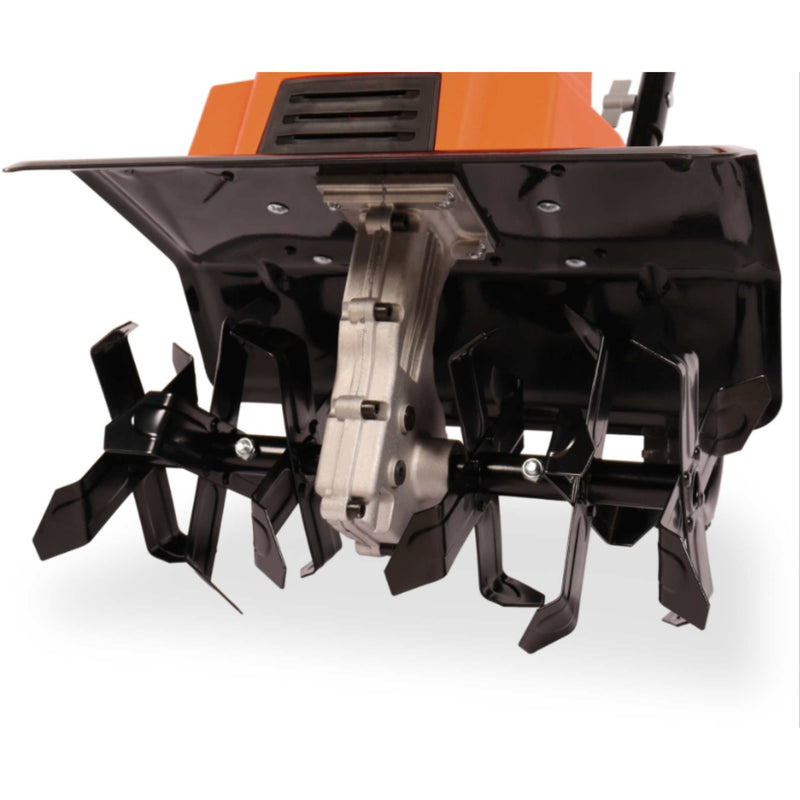 Neptune electric tiller showing 32 cm tilling width and 22 cm depth