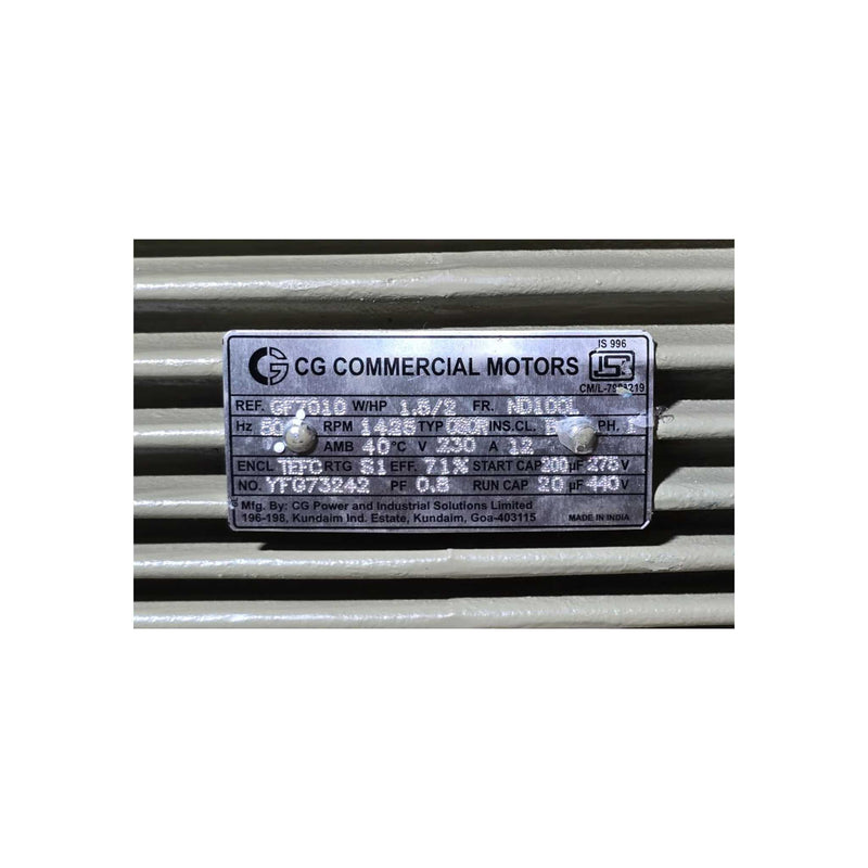 Durable Crompton Greaves single phase motor with TEFC enclosure and long service life