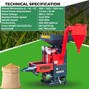 Heavy duty 6N1000 rice mill machine for farmers and rice mill owners in India