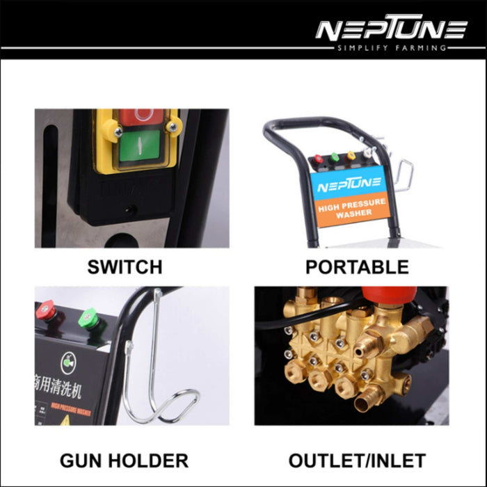 Electric High Pressure Washer – 2100W Commercial Machine for Car, Bike & Home Cleaning