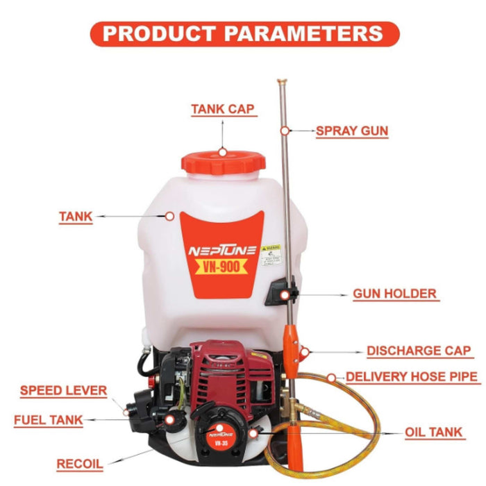 "Neptune VN-900 Fuel Efficient 4-Stroke Sprayer"