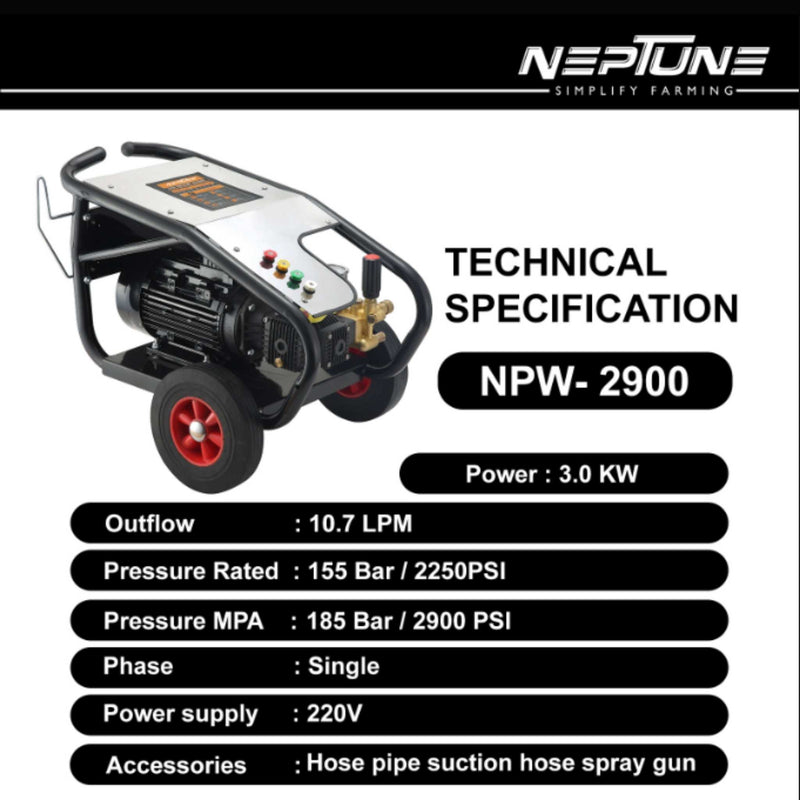 Electric High Pressure Washer – 3000W Commercial Machine for Car, Bike & Home Cleaning