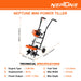 Petrol-powered Neptune mini tiller with 5–12 cm adjustable tilling depth