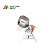 Tilting flavouring pan machine with 1HP motor and tripod stand, ideal for coating namkeen and snacks.