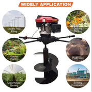 AG-173 Dual Handle Earth Auger Front View