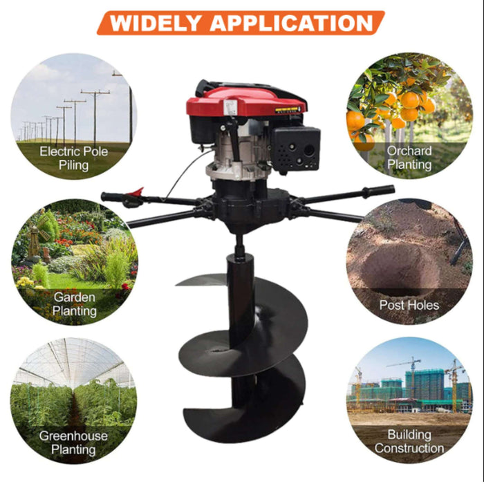 AG-173 Dual Handle Earth Auger Front View