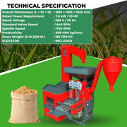6N1000 paddy rice processing machine for FPOs and small rice mill businesses