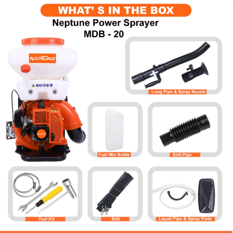 "Neptune MBD-20 Agricultural Power Sprayer with 12m Range"
