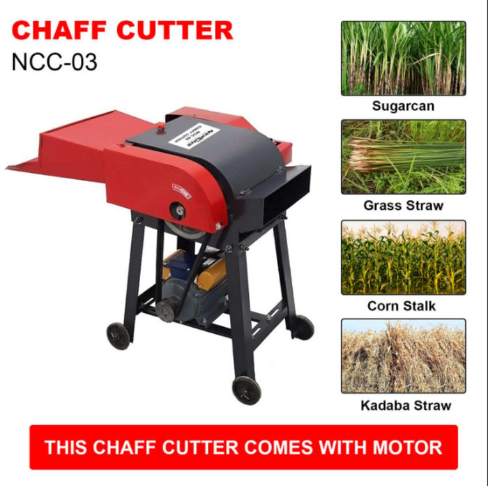 High-capacity chaff cutter processing 400–600 kg per hour