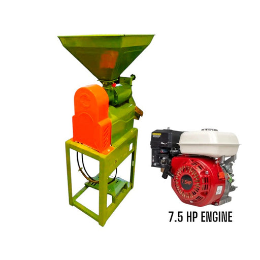 Portable Rice Mill with 7.5 HP Engine – 6N40 Model for On-Field Rice Milling


