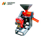 Portable rice milling machine with 4-stroke air-cooled diesel engine and line shaft compatibility