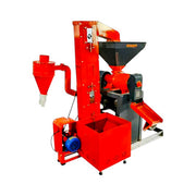 Commercial rice mill with elevator system and three-phase electricity connection