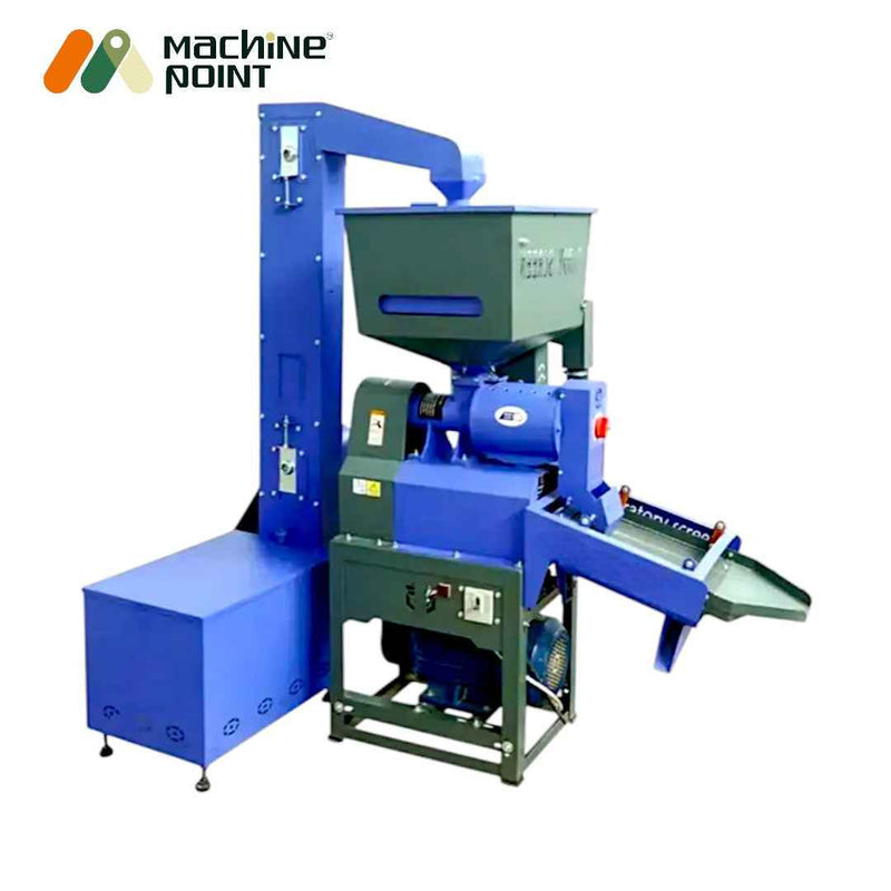 Motor Pool Rice Mill 6N70 Pro Max Rice Mill With Destoner & Elevator & Grader With 10HP ...