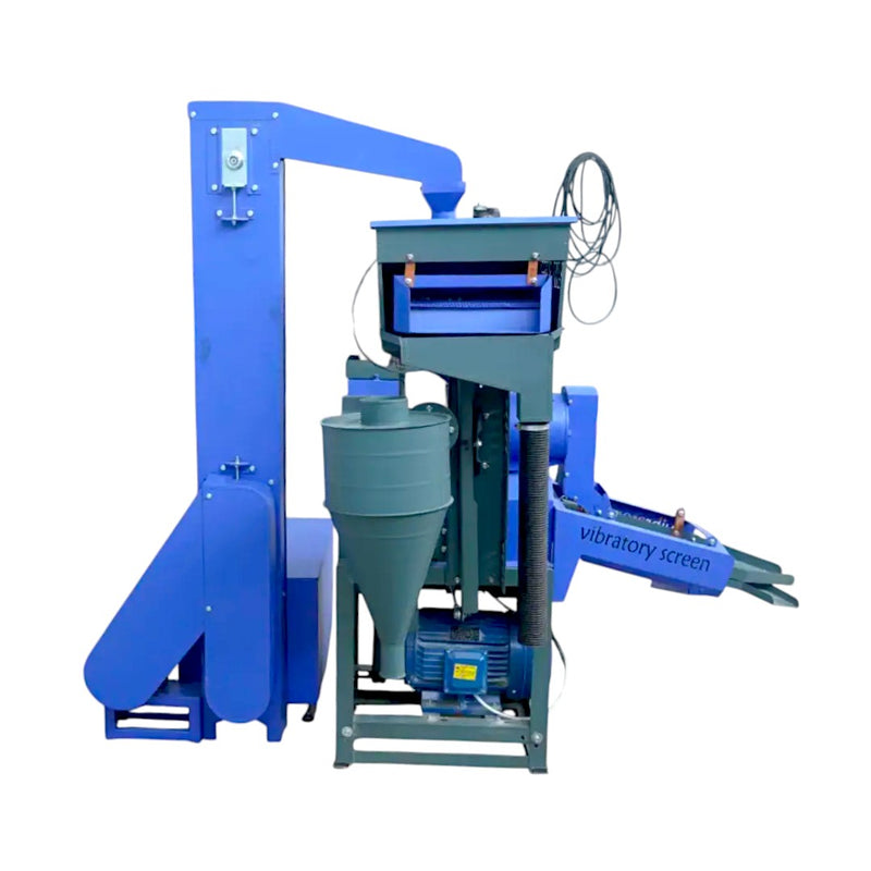 6N70 PRO MAX rice milling machine with 500–600 kg/hr output and automated elevator system