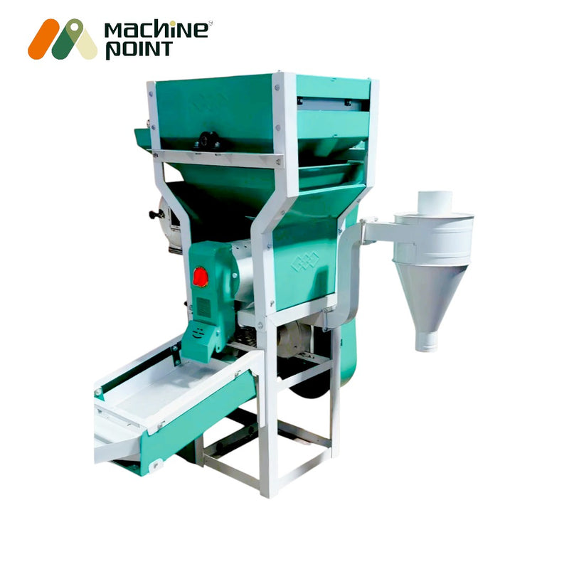 Commercial rice mill with broken and full grain separator and mild steel construction