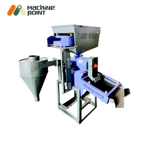 6N70 rice mill machine with 10 HP motor, integrated destoner, and vibrator for grain cleaning
