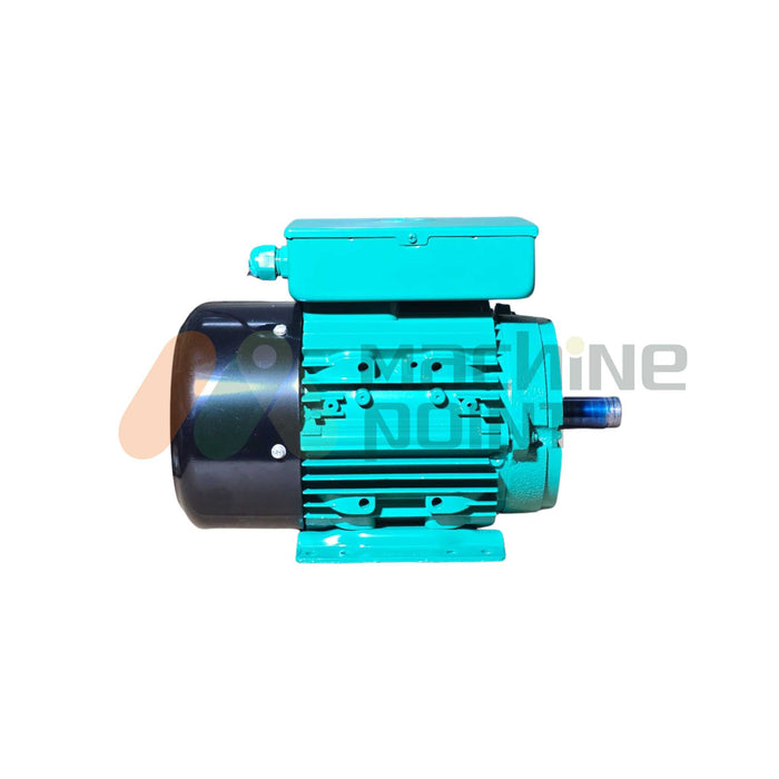 Side view of Crompton Greaves single phase motor with nameplate details