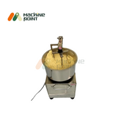 Top view of besan mixing machine with smooth blended gram flour ready for further processing.