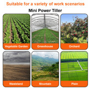 Efficient 52CC 2-stroke mini cultivator for small farms and home gardens