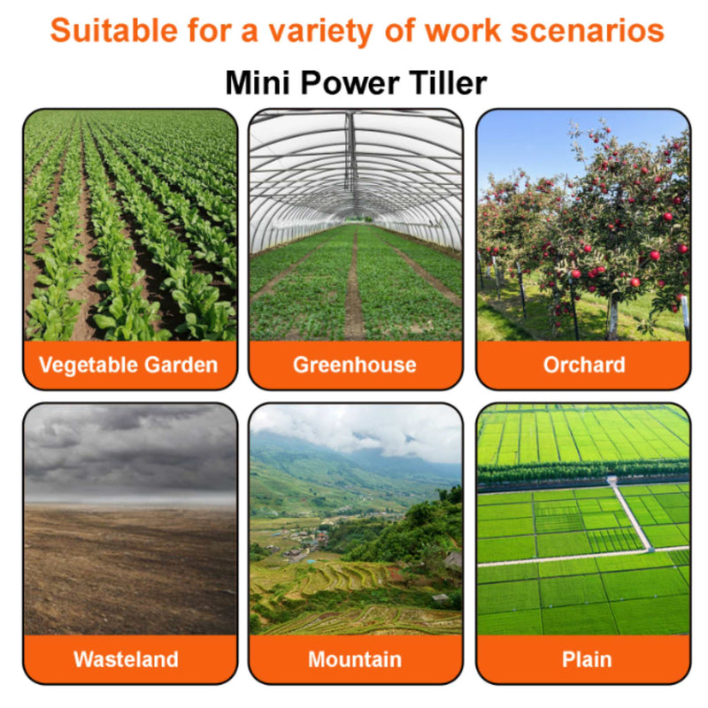 Efficient 52CC 2-stroke mini cultivator for small farms and home gardens