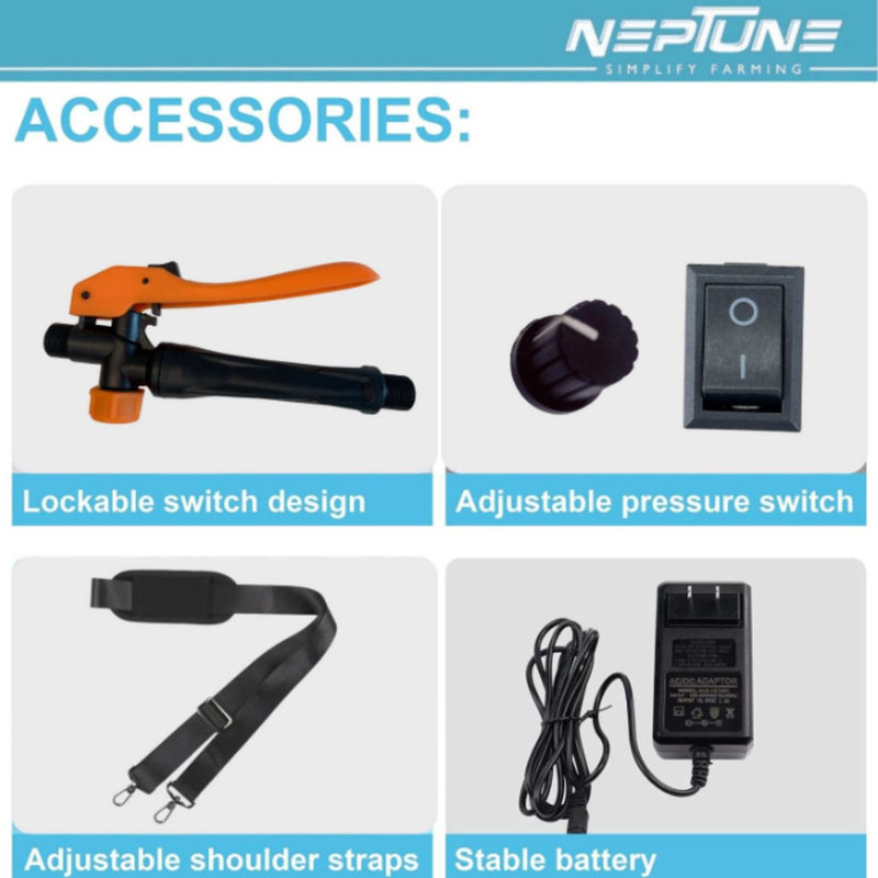 "Neptune MAX-5 PRO Hand-Operated Sprayer for Spot Spraying and Pest Control"