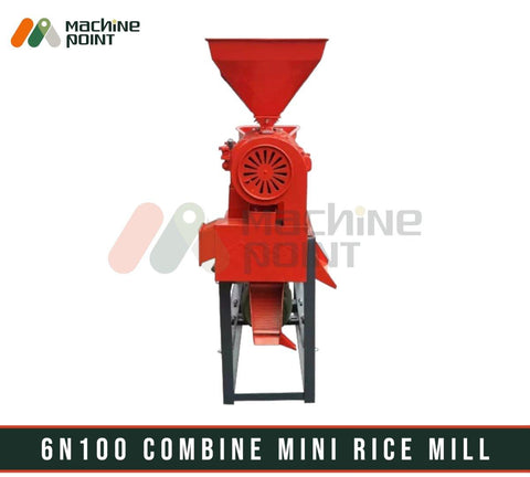 Compact 6N100 Combine Rice Mill with Copper Motor, Powerful Agricultural Processing Equipment from Machine Point.