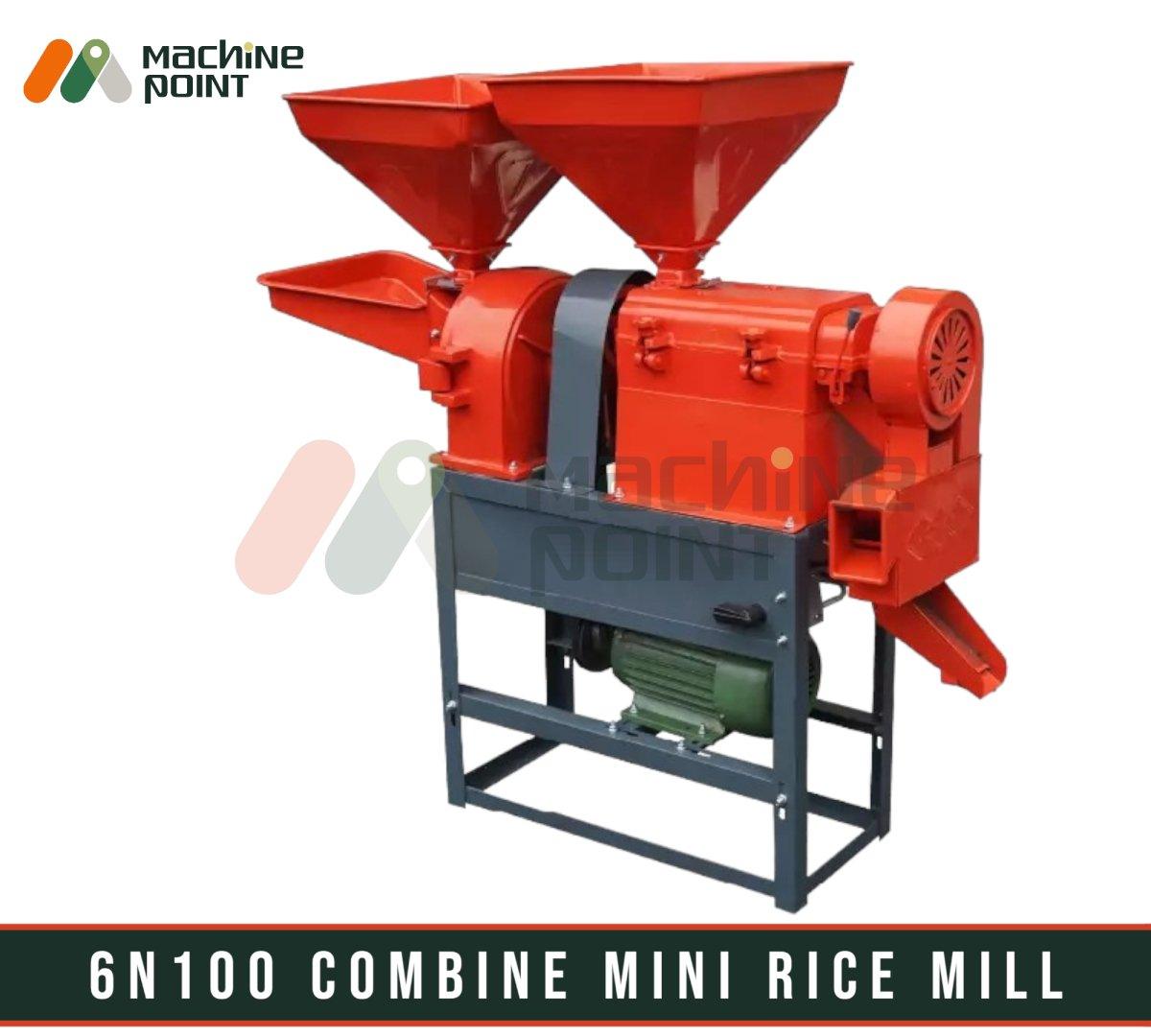 Compact 6N100 Combine Mini Rice Mill with Powerful Copper Motor from Machine Point, a leading provider of high-quality agriculture and food processing machinery.