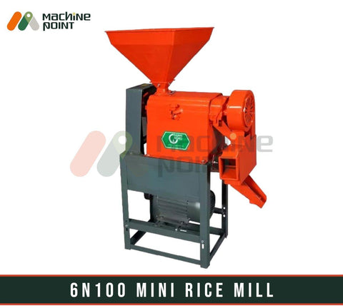 6N100 Mini Rice Mill - A compact and efficient rice processing machine from Machine Point, designed for industrial and commercial agricultural operations.