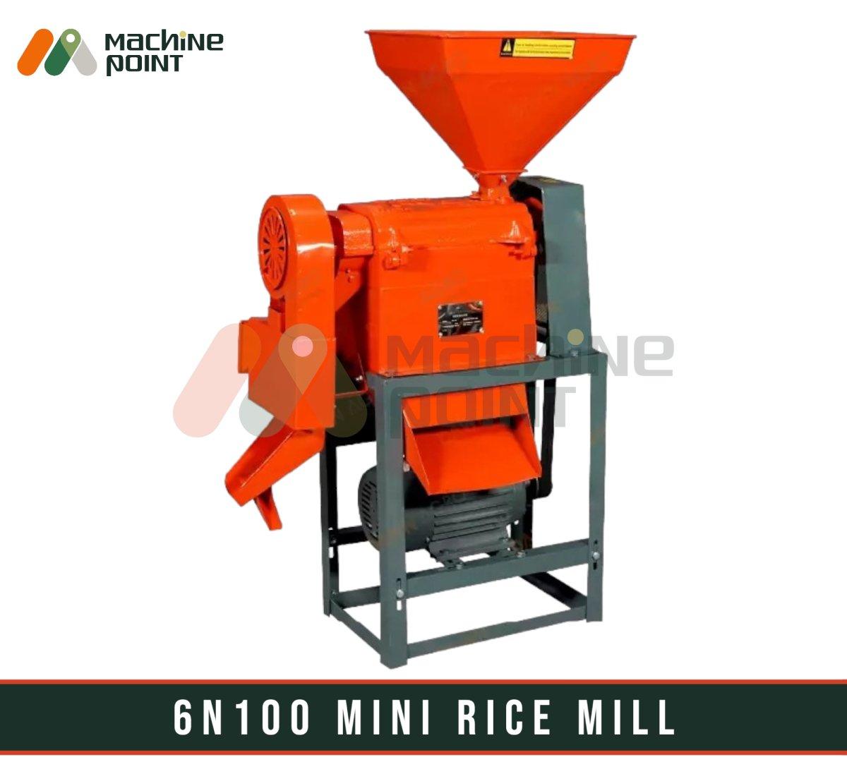 6N100 Mini Rice Mill, a compact and efficient agriculture machinery from Machine Point, designed for industrial and commercial rice processing.