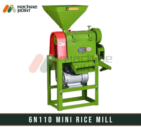 6N110 Mini Rice Mill With Copper Motor - Machine Point