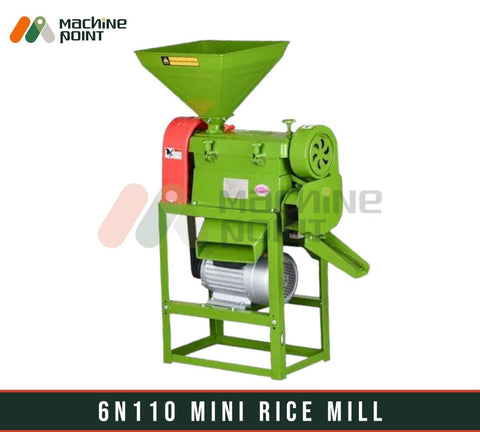 6N110 Mini Rice Mill With Copper Motor - Machine Point