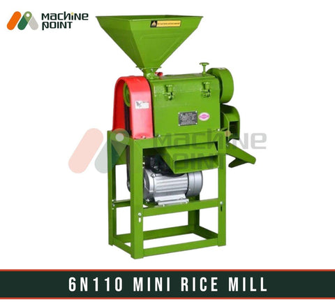 6N110 Mini Rice Mill With Copper Motor - Machine Point