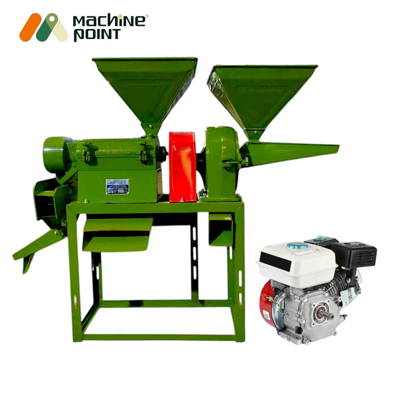 6W200 combined rice mill with 7.5 HP petrol engine for off-grid use


