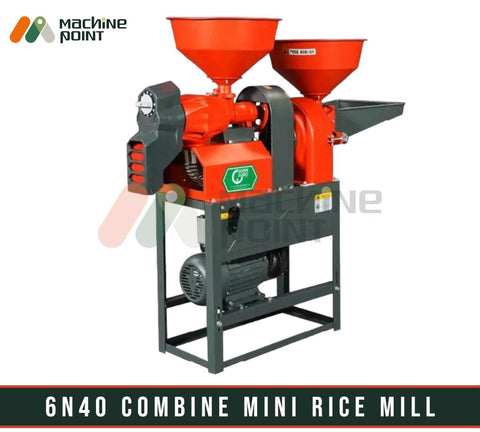 Compact agriculture machinery: 6N40 Combine Mini Rice Mill for industrial and commercial food processing. Efficient equipment with hoppers and advanced features.